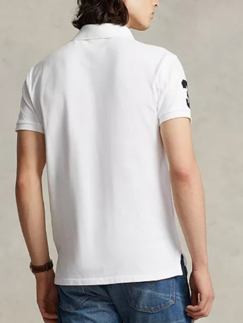 🆕️🏇RALPH LAUREN MESH POLO BIG PONY LOGO Classic Slim Fit, XL - Wht/Blue - Picture 2 of 7